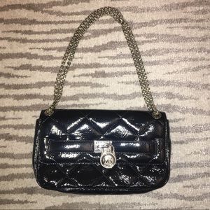 Michael Kors Quilted Patent Leather Flap Bag